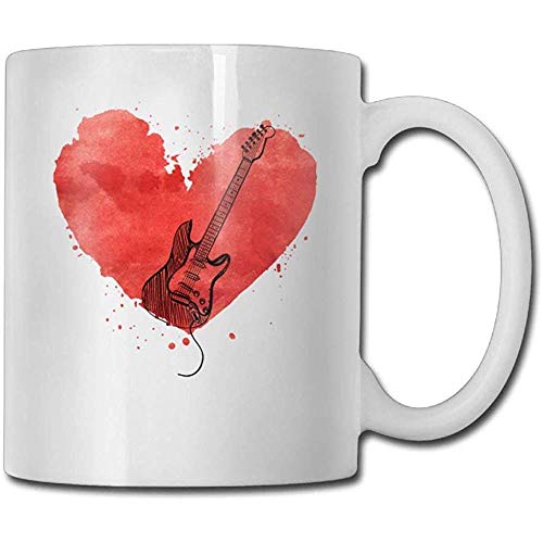 Caneca Para Café,Cuidando La Guitarra Eléctrica Tazas De Café Taza De Té De Cerámica De 11 Oz
