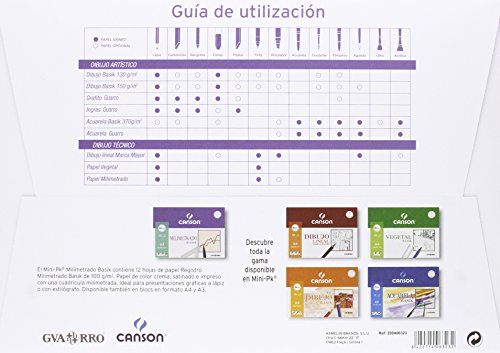 Canson 406323 - Papel milimetrado, 12 hojas