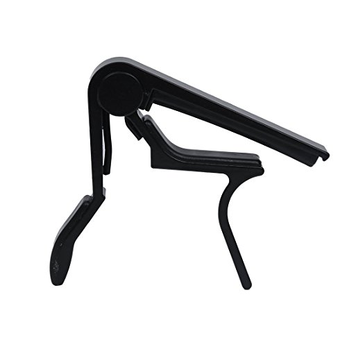 Capo Single Handed Guitar Capo Quick Change for Guitars, Ukulele, Banjo, Mandolin, Bass, Black