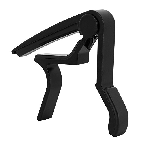 Capo Single Handed Guitar Capo Quick Change for Guitars, Ukulele, Banjo, Mandolin, Bass, Black