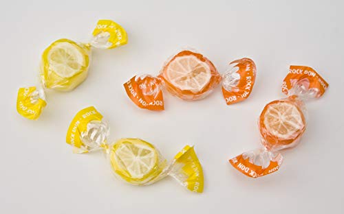 Caramelo Rock Don Naranja y Limón La Asturiana - Caramelo de elaboración 100% artesanal, calidad gourmet, de naranja y limón, en bolsas de 1 kilo, sin gluten