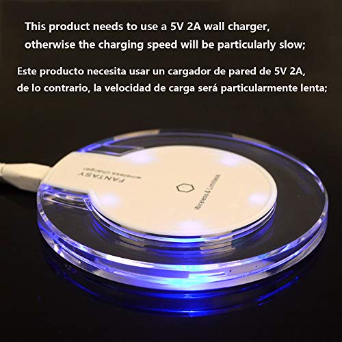 Cargador Inalámbrico + Receptor - Cargador de móvil por inducción para iPhone 7/7 Plus 6s/6s Plus 6/6Plus 5s/5c/5 Galaxy Galaxy S7, S7 Borde Galaxy, Galaxy S6, S6 + Edge Nexus 4/5/6/7 (2013)