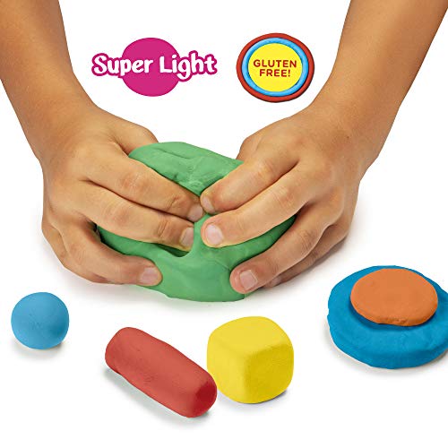 Carioca Set Modelight | Pasta de Modelar Super Ligera y Flexible para Niños y Adultos, 12 Bolsas con Cremallera de 50g con Colores Surtidos