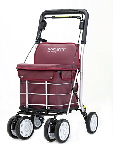 Carlett Lett 460 Carro de Compras, Aluminio, ROJO, 91 X 49 X 50 cm
