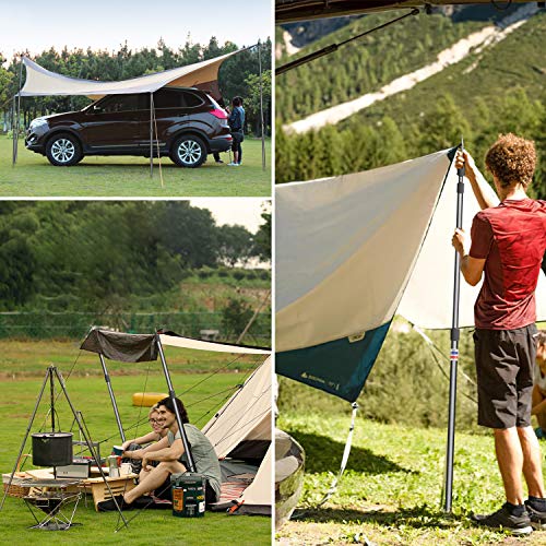 carpas de camping accesorios toldos Adecuado tienda de campaña familiar carpas plegables impermeables tela camping toldo de acampada , El toldo extensible como sombrilla playa proteccion uv anti fly