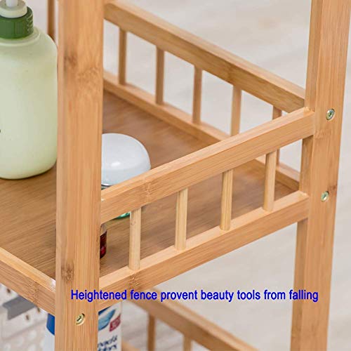Carrito Grancocina 3 Niveles Para HosteleríA, Carrito Servicio Para Equipos MéDicos Con Manija, Carro Rodante Almacenamiento Para Peinado Del Cabello, 53 \U0026 Times; 30 \U0026 Times; 80cm (Color:
