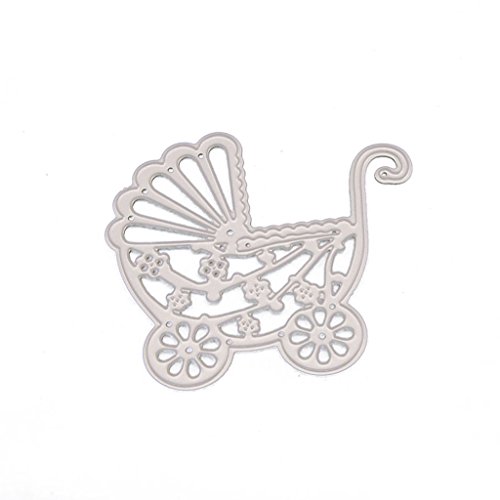 Carro de bebé Troqueles de corte Plantilla de plantilla de Punch gofrado de metal para Scrapbooking Álbum de bricolaje Foto Tarjetas de papel Art Craft Supplies Decoración para el hogar