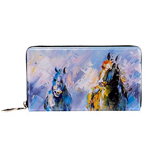 Cartera de cuero para mujer de gran capacidad Tote bolso de viaje titular de la tarjeta de embrague monedero - hoja de palma, Multicolor-10 (Multicolor) - p110d8380225k274c8336112g203