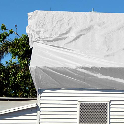 casa pura Toldo Reforzado Impermeable 3x4 - Rafia Exterior | Toldo con ojales | Extremadamente resistente | 240g/m² | Muchos colores y tamaños (Blanca)