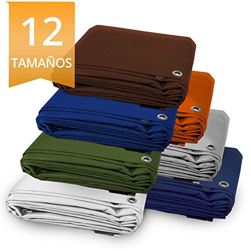 casa pura Toldo Reforzado Impermeable 3x4 - Rafia Exterior | Toldo con ojales | Extremadamente resistente | 240g/m² | Muchos colores y tamaños (Blanca)
