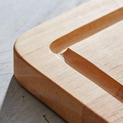 Casa Vivente Tabla de Cortar de Madera con Grabado Preparado con Amor - La Cocina de Mamá Madera de Caucho 40,5 x 28,5 x 2 cm