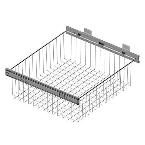 Casaenorden - Cesto extraíble de rejilla metálica para mueble de cocina - Ancho 412-418 mm