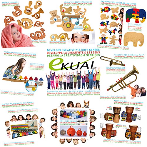 Cascabeles Plateados Grandes (25mm x4 Campanillas Plata Musicales Sonoros) - 16 Colores de MUSIKID (Bebe Niños) Para Manualidades Navidad Boda Sonajeros Muñeca Perros Pesca Carnaval Gato Montessori
