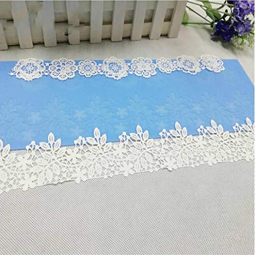 Case&Cover decoración de la Boda de Encaje de Silicona Hermoso Pastel de Encaje de Flores de Pasta de azúcar del Molde del Arte del azúcar glaseado Almohadilla Herramienta de los Pasteles 40x12.7cm
