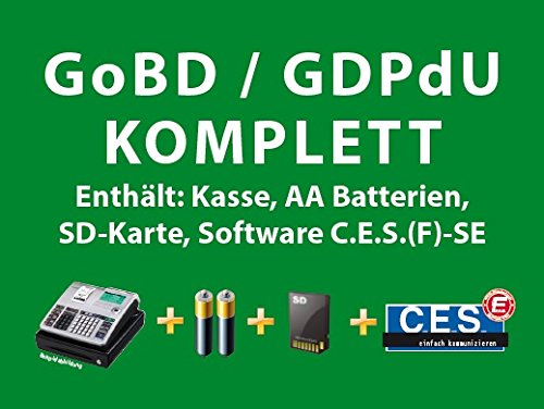 Casio SE-S100SB-BK-FIS GDPdU a habilitar caja registradora incluyendo licencia de software, tarjeta SD y la batería paquete completo y línea telefónica gratuita, negro
