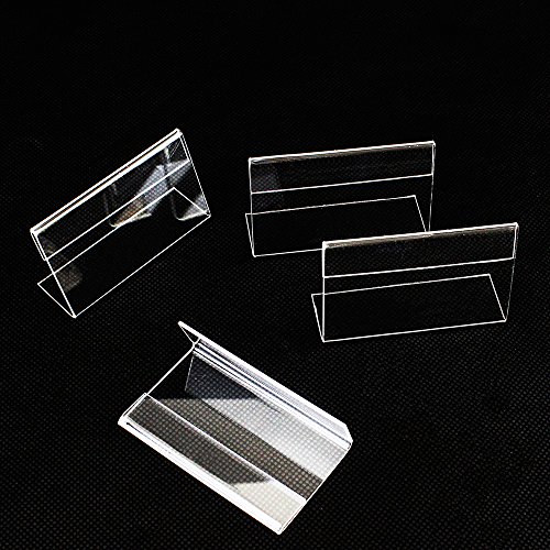 Caso del soporte de la etiqueta de la etiqueta de la etiqueta de la tarjeta del precio del sostenedor de la exhibición de la muestra de Earlywish 50pcs los 7cm los x 4cm