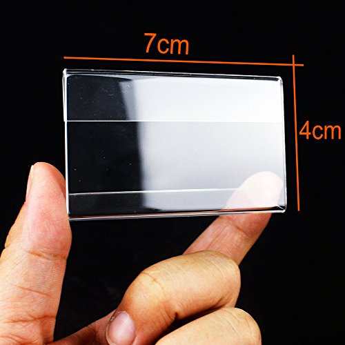 Caso del soporte de la etiqueta de la etiqueta de la etiqueta de la tarjeta del precio del sostenedor de la exhibición de la muestra de Earlywish 50pcs los 7cm los x 4cm