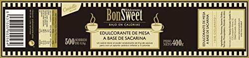 Castelló Since 1907 Edulcorante Bonsweet Granulado - Envase alimentario reutilizable con 500 sobres x 0,8 g