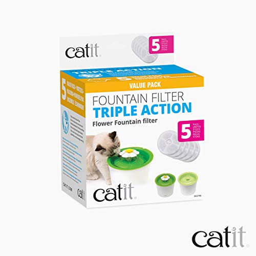 Catit Cartucho Triple Acción para Flower Fountain, 5 Unidades