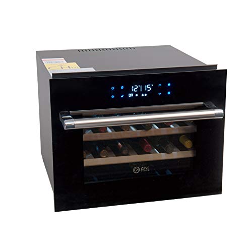 Cavevinum CV-24-CE Vinoteca Encastrable cocinas, Acero, Negro