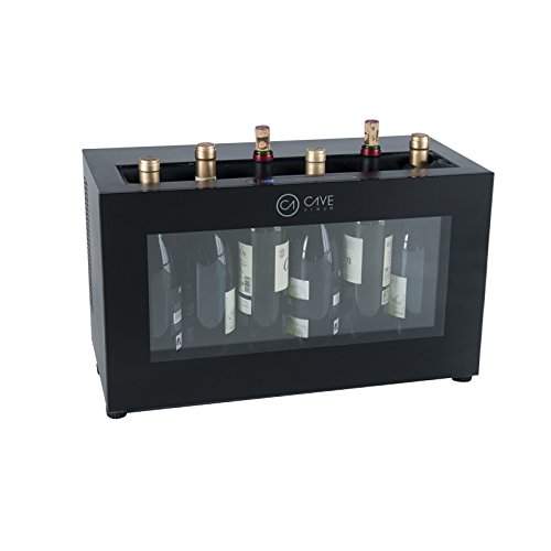 Cavevinum CV-7 Expositor de Barra para Vinos Tintos, Acero Inoxidable, Negro, 55x26x33 cm