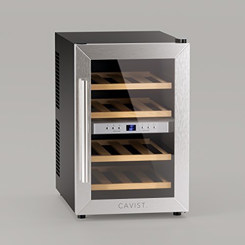 Cavist Cavist12 - Vinoteca para 12 Botellas, Acero Inoxidable, Plateado, 48 x 34,5 x 54,3 cm