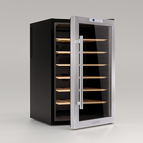 Cavist CAVIST28 Vinoteca 12 Botellas, 70 litros, Ultra Silenciosa, Acero Inoxidable, Plateado