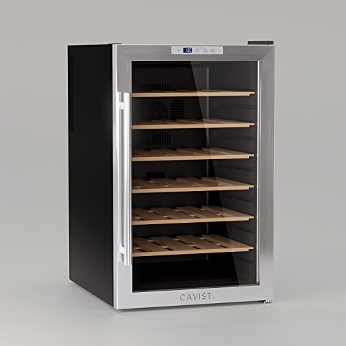 Cavist CAVIST28 Vinoteca 12 Botellas, 70 litros, Ultra Silenciosa, Acero Inoxidable, Plateado