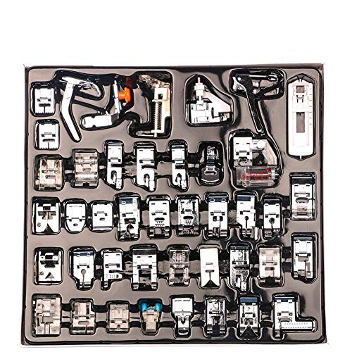 CCMART Pies profesionales de la máquina de coser 42pcs de la máquina de coser para Brother, cerradura del bebé, cantante, Elna, Toyota, nuevo hogar, simplicidad, Janome, Kenmore