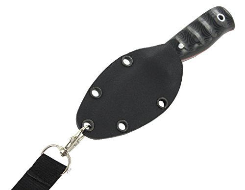 CDS-Survival HOBBIT - Cuchillo de cuello supervivencia caza monte bushcraft camping outdoor campo - Funda - Acero MOVA 58 - Fabricado en España Neck Knife