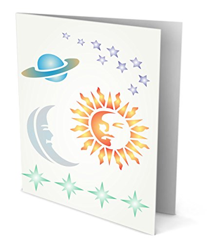 Celestial plantilla reutilizable plantillas para pintura – mejor calidad álbumes de pared Arte decoración Ideas – uso en paredes, suelos, tejidos, cristal, madera, carteles, y más... S