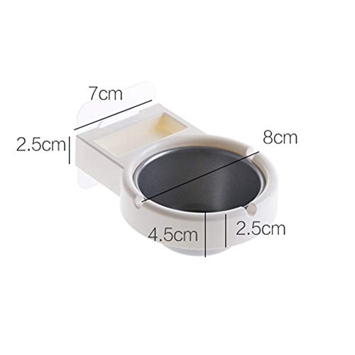 cenicero CDFSG Pared Montada De Acero Inoxidable Cenicero Baño Cigarrillos Soporte Estante De Almacenamiento 8*4.5cm Negro