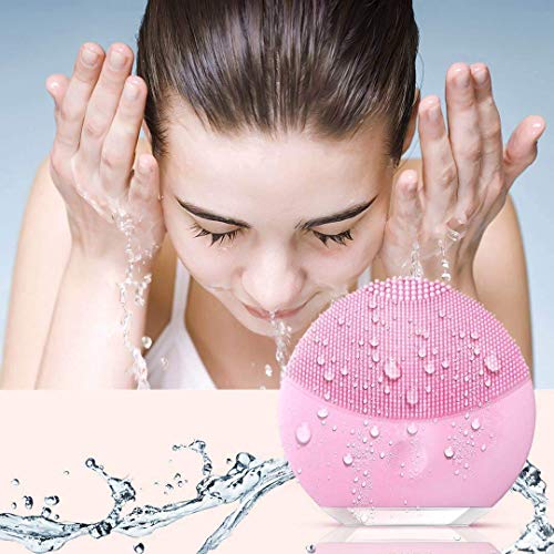 Cepillo de Limpieza Facial, Masajeador Facial y Dispositivo de Cuidado de la piel Antienvejecimiento Para Todos los Tipos de piel (Rosa4)