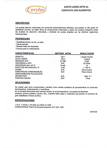 Cera al aceite para tablas de corte – 250 ml. Calidad alimentaria
