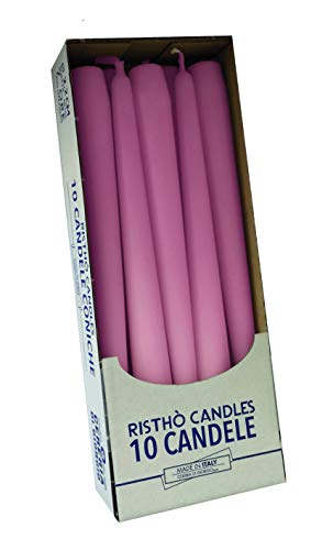 Cereria di Giorgio Risthò - Velas cónicas para candelabro, Cera, Rosa bebé