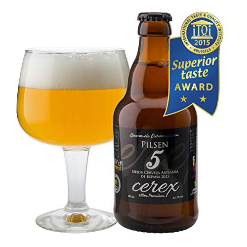CEREX- Pack Degustación de 10 Cervezas Artesanas – Cerveza de Castaña, Ibérica de Bellota, Cereza, Pilsen y Andares – Mejor Cerveza Artesanal de España Premios “World Beer Awards 2017”