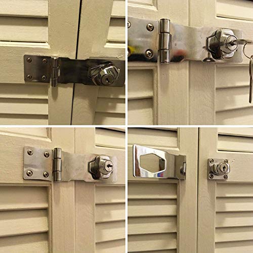 Cerradura de para Cajones, FANDE Puede Cerrar con Llave Cierre de Hebilla Candado para Muebles Cerradura de Seguridad para Cajones, Armarios, cajones, Buzón, Casillero