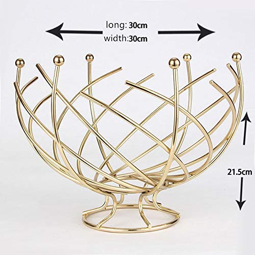 Cesta de frutas cesta del almacenaje de la tabla del sostenedor cena de la decoración decorativo del cuenco de fruta de la cocina moderna, Metal Cesta de fruta por Contador de cocina, café vector de l