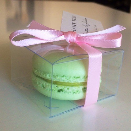 Cheerico 25 Juegos de Cajas Transparentes para Macarons (1 por Caja de Macarón)
