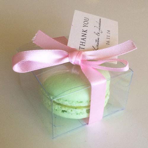 Cheerico 25 Juegos de Cajas Transparentes para Macarons (1 por Caja de Macarón)
