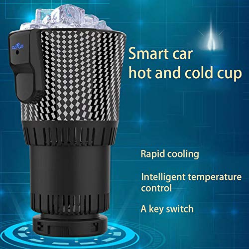 Cherrypop 2 en 1 Smart Car Cup Warmer y Cooler 12V3A Calentador de café eléctrico para enfriar bebidas y enfriar bebidas para coche viaje botella enfriador calentador de coche
