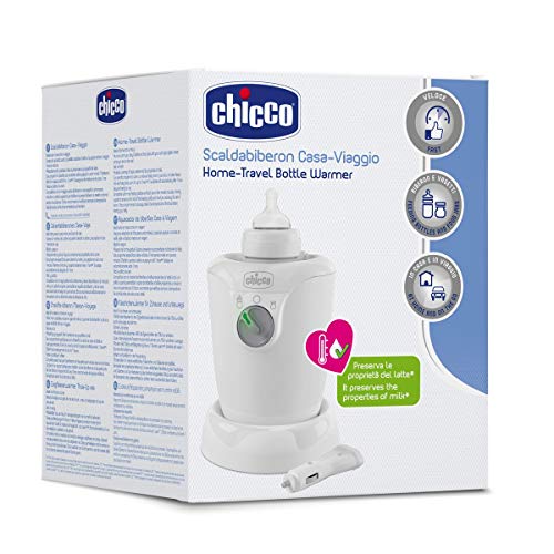 Chicco - Calienta biberón de casa y viaje con adaptador para el coche