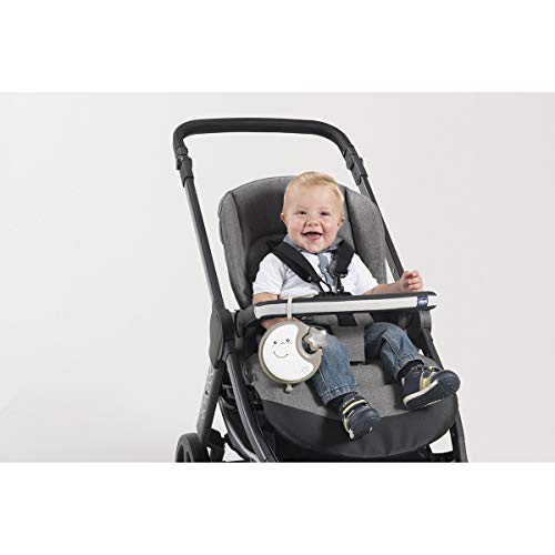 Chicco Next2Dreams - Móvil de cuna con melodías y sonidos blancos para cunas de colecho y madera, color gris