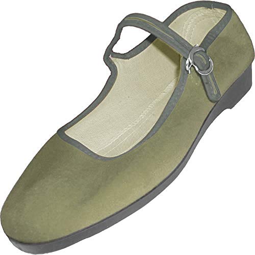 China de terciopelo zapatos, tallas 33 - 42, muchos colores, color Verde, talla 38 EU