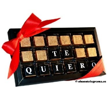 Chocomensaje: PERSONALIZADO . Chocotelegrama de 18 bombones (ERES LO MAS)