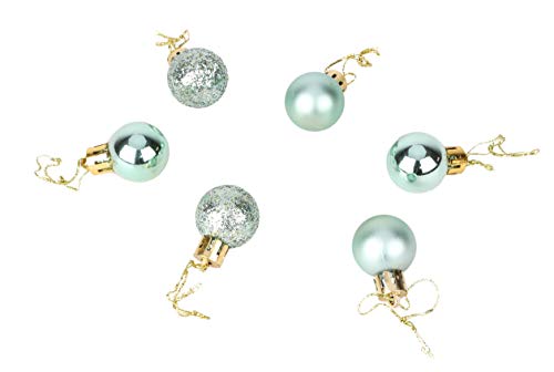 Christmas Concepts Pack de 25 Brillante, Mate y Brillo Mini árbol de Navidad de Las chucherías (Menta Verde)