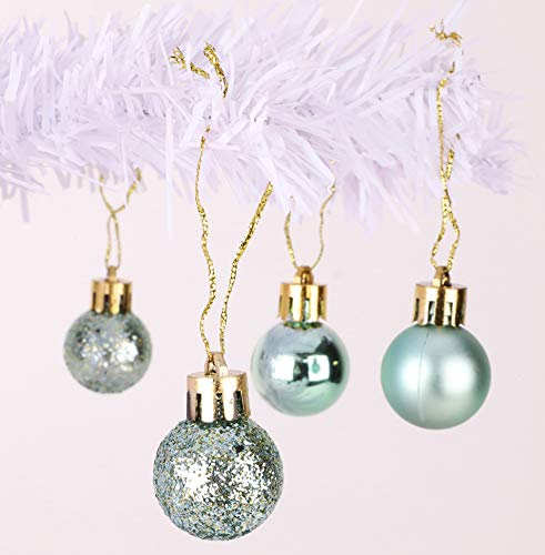 Christmas Concepts Pack de 25 Brillante, Mate y Brillo Mini árbol de Navidad de Las chucherías (Menta Verde)