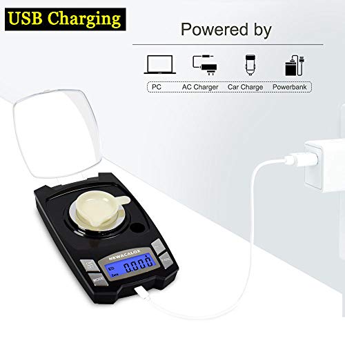 chuanglanja 50g / 100g x 0.001g Carga USB Báscula de joyería LCD Digital Pocket Precision Báscula electrónica Medicinal Lab Balanza-España_N-996-50-BK9
