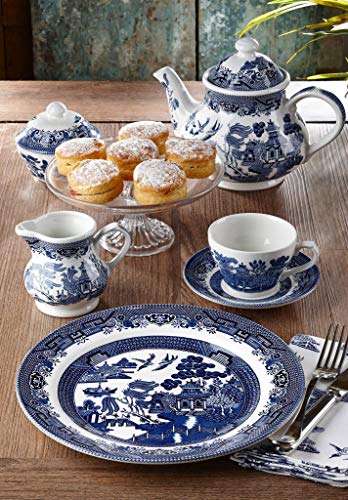 Churchill China - Vajilla (20 Piezas), Color Blanco y Azul