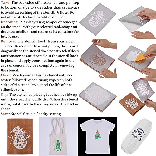 Chzimade - Plantilla de serigrafía autoadhesivo con frase inspiradora para bolsas, camisetas, papel y decoración del hogar 21 x29.5cm 5 Gatos
